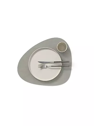 LIND DNA | Tischset 37x44cm CORDUROY OVAL Light Grey | 